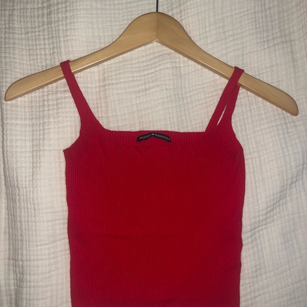 Brandy Melville red knit tank top